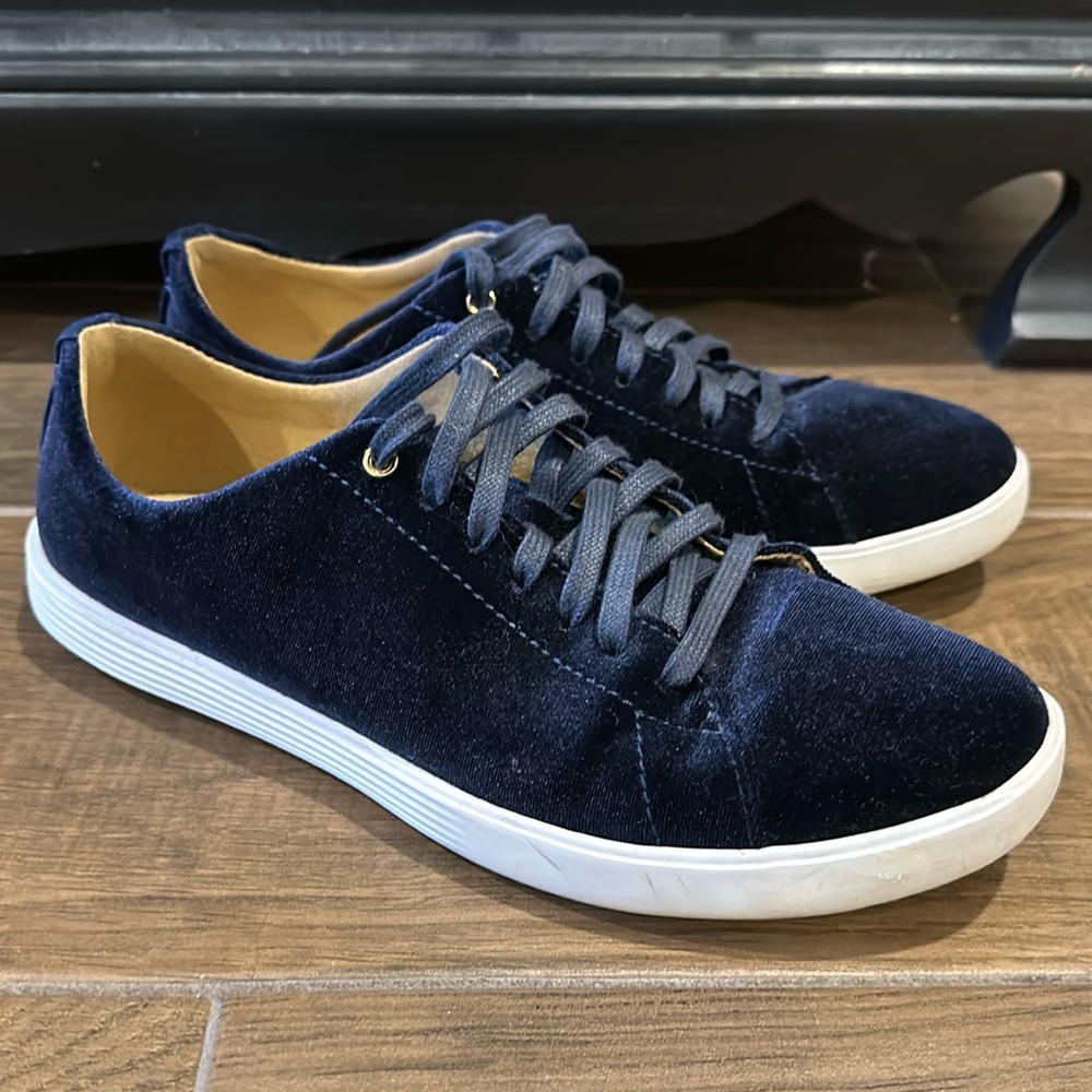Cole Haan Navy Velvet Sneakers